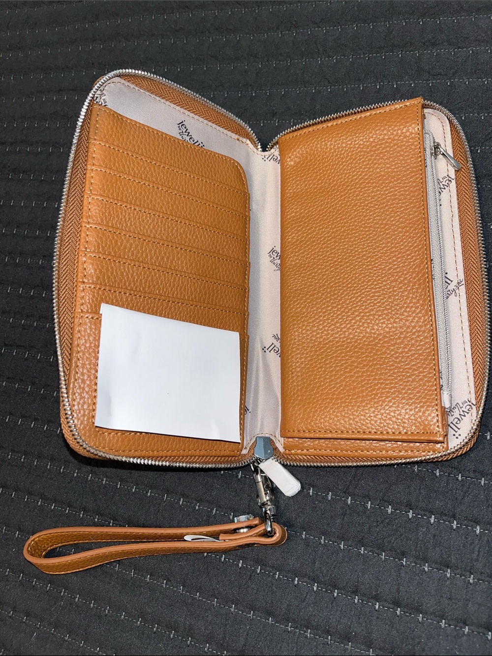 thirty-one Caramel Tan Zip Wristlet Wallet - Picture 3 of 4